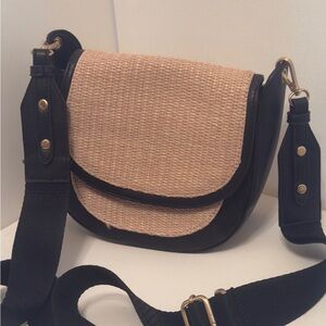 Black and Tan Crossbody Bag